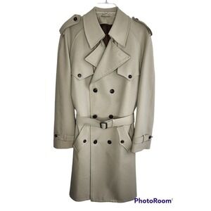 Vintage Trench Coat Union Double Breasted Belt Size 42